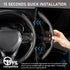 Cartist Steering Wheel Cover, Carbon Fiber Steering Wheel Cover, Car Steering Wheel Cover for Men/Women, Anti-Slip, Comfortable Grip, Durable, Uni...