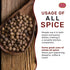 Allspice Whole Berries 5 Ounce Bag - by Spicy World (All Spice) | All Spice Pimento Jamaica Pepper for Cooking & Seasoning | Versatile Berry for C...