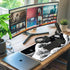 Gaming Mouse Pad Japanese Black and White Sea Wave Large XXL Mouse Pad Extended Big Desk Mat 31.06" x 11.8" Keyboard Laptop Computer Mousepad for ...
