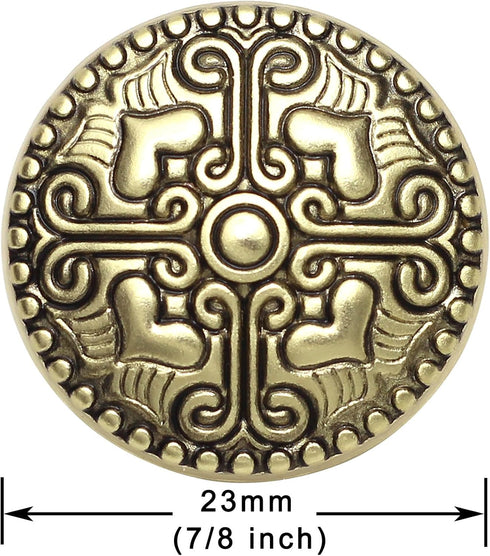 12 Pieces Gold Blazer Buttons, Vintage Metal Shank Buttons Set for Blazer, Suits, Coats, Uniform, Jacket 23mm...