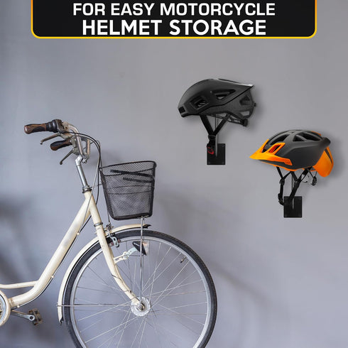 BURIUS 9 Pcs Helmet Holder Wall Mount - Reliable Cowboy Hat Holder for Wall Made of Sturdy Metal, Easy & Firm Installation for Convenient Storage ...