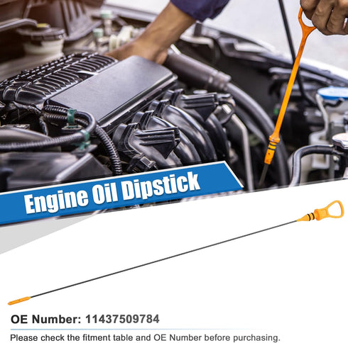 X AUTOHAUX 1 Pcs Engine Oil Dipstick Engine Oil Fluid Level Dipstick for Mini Cooper Base S 1.6L L4 - Gas 2002-2008 No.11437509784...