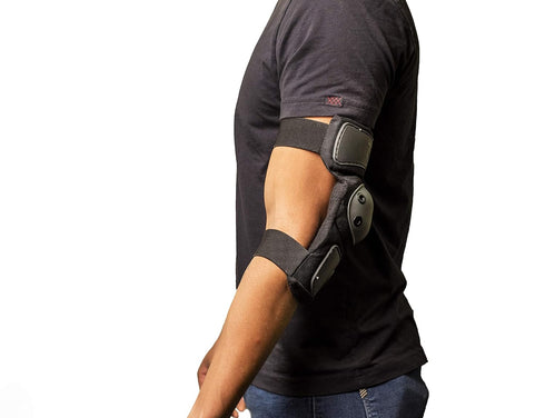 Exo-Guard II Professional Work Elbow Pads Protective Gear for Men Women Flexible Pads with Adjustable Straps Industrial Strength - Heavy Duty Padd...