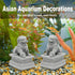 Asian Foo Dogs Lion Stone Statue,Pet Fish Tank Decor Mini Aquarium Decoration,Landscape Ornaments Accessories (Large)...