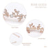 Gold Headband Bridal Tiara Flower Shape Women's Headpiece Wedding Hair Accessories (Light Rose Gold)...