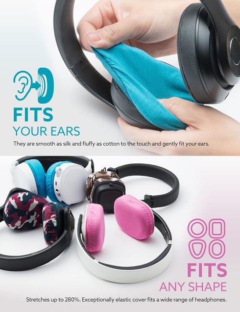 for Earpads Repair & Protection | Mimimamo Super Stretch Headphone Cover L Size (Black) May not fit All Headphones. Please Confirm Compatibility o...