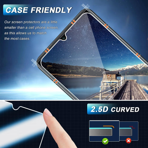 [3-Pack Screen Protector for Samsung Galaxy A34 5G / A34 Tempered Glass, Bubble Free, Easy to Install, 9H Hardness...