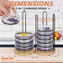 Tumbler Lid Organizer, 2 IN 1 Stacking Tumbler Lid Holder Vertical Storage for Up to 20 Lids, Space-Saving Design Cup Lid Organizer Storage Rack f...