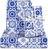 50 Sheets Moroccan Mosaic Tissue Paper,19.7 x 28 Inch Gift Wrapping Tissue Paper Blue Tiles Partern Art Tissue for Wedding Invitation Bridal Showe...