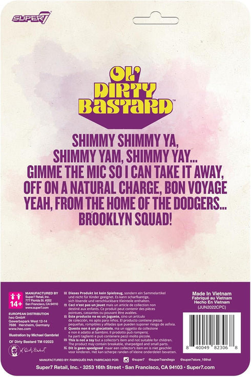 Super7 ODB Shimmy Shimmy Ya - 3.75" ODB Action Figure with Accessory Hip Hop Collectibles and Retro Toys...