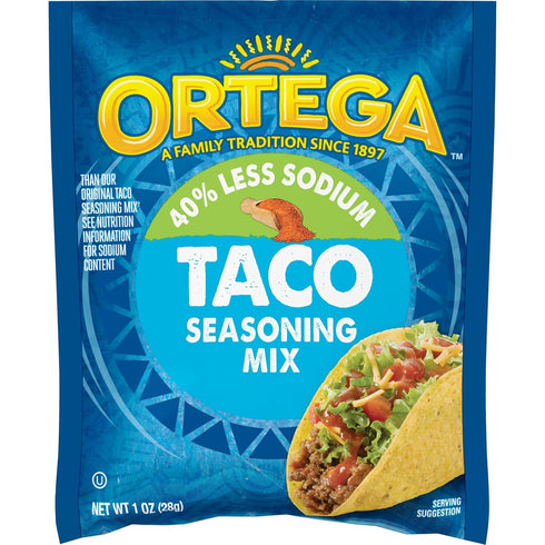 Ortega Seasoning Mix, 40% Less Sodium Taco Seasoning, 1 Ounce (Pack of 12)...