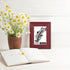 CORE ART 3.5x5 Picture Frame, Handmade Wood Rustic Red Photo Frame Set of 2, High Definition Semi-tempered Glass Wall or Tabletop Display...