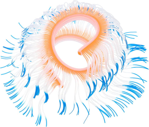 VOCOSTE Soft Silicone Glowing Aquarium Changeable Anemone, Fluorescence Aquatic Artificial Coral for Fish Tank Decoration, Blue...