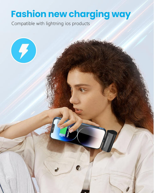 Small Portable Charger for iPhone 4800mAh Power Bank Ultra-Compact 15W Mini Battery Pack Battery Bank Charger Compatible with iPhone 14 Pro/13/12/...