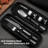 Portable Travel Utensils with Case, Black Stainless Steel Reusable Silverware Set for Lunch Work School Camping Picnic, Durable Travel Cutlery Set...