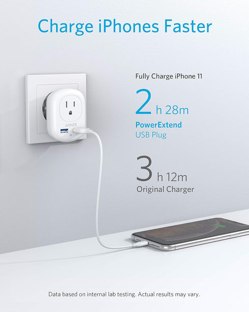 Anker European Travel, PowerExtend USB Plug International Power Adapter with 2 USB Ports and 1 Outlet, US to Most of Europe EU Spain Iceland Italy...