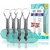 GuruNanda Tongue Scraper for Adults (4-Pack) with Travel Case, 420 Medical Grade Stainless Steel, Aids in Fresh Breath & Oral Care - Travel-Friend...