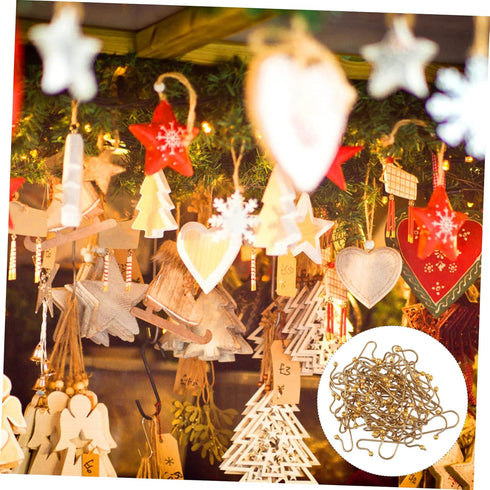 40pcs Hook up Christmas Tree Hangers Xmas Hanging Hook Holiday Ornament Hanger Hooks for Ornaments Christmas Party Favor Metal Clothes Rack Iron M...