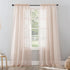 No. 918 Erica Crushed Sheer Voile Rod Pocket Curtain Panel, 51" x 84", Whisper Pink...