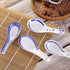 VanEnjoy Set of 4 Chinese/Japanese Ceramic Soup Spoons, Tradition Blue and White Ceramic Spoon Suitable for Soup...