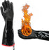 BBQ Grill Gloves 17in Oven Mitts - 932 Deg F Heat Resistant Gloves for Cooking Smoker Grilling Accessories...