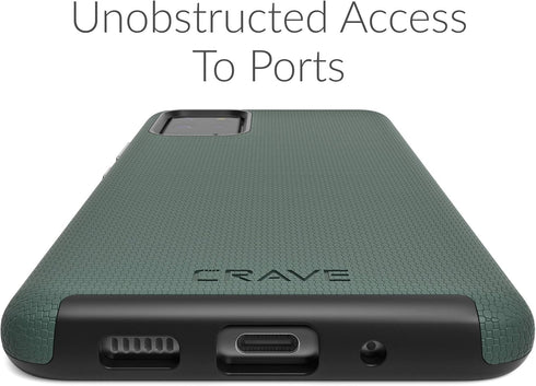 Crave Dual Guard for Samsung Galaxy S20+ Case, Shockproof Protection Dual Layer Case for Samsung Galaxy S20+, S20 Plus 5G - Forest Green...