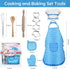 Kids Cooking and Baking Set,11 Pcs Kids Aprons for Girls,Chef Costume Set,Includes Kids Apron and Chef Hat,Mitt & Cooking Cutters,Toddler Chef Rol...
