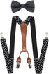 Suspenders & Bowtie Set- Men's Elastic X Band Suspenders + Bowtie For Wedding, Formal Events...