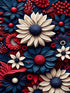 TUTUMAY21 5D Patriotic Floral Diamond Art Painting Kits, Patriotic Diamond Painting Full Diamond Art Kits for Adults Embroidery Cross Stitch Arts ...