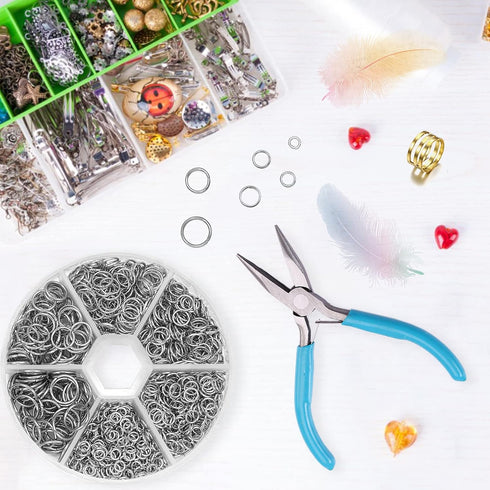 ZYNERY 1500pcs 304 Stainless Steel Open Jump Rings with Jewelry Rings for Jewelry Making Supplies, Jewelry Fix, Wire Wrapping, Crafts...