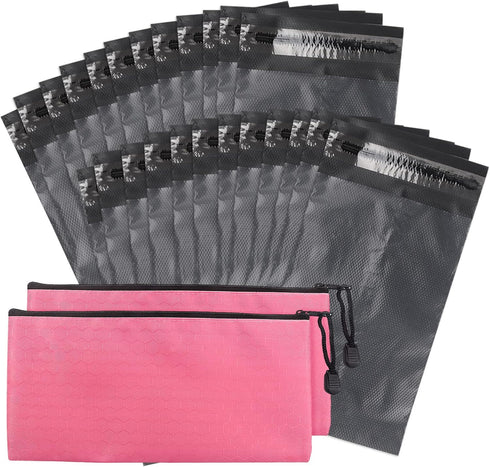 Sanitary Napkin Disposal Bags, Feminine Personal Disposal Bags, 200pcs Grey Opaque Bags and 2pcs Pink Sanitary Napkin Storage Bags for Sanitary Di...