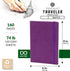 Pentalic 6" x 8" Pocket Sketchbook Traveler Journal, 160 Pages, Purple...