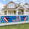 Probsin Large 4th of July Banner 120"x20" Decorations Independence Day Yard Sign Patriotic Hanging Decor American Hearts USA Party Supplies for In...
