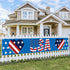 Probsin Large 4th of July Banner 120"x20" Decorations Independence Day Yard Sign Patriotic Hanging Decor American Hearts USA Party Supplies for In...