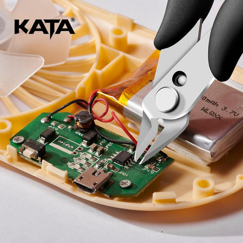 KATA 2-Pack Stainless Steel Flush Cutters Pliers, Micro Wire Cutters, Precision Electronics Side Cutting Pliers for Electronics, Jewelry Making, Z...