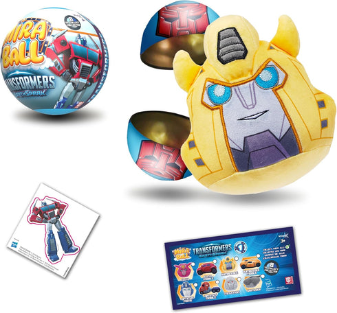 Transformers, 3-in-1 Surprise, 1 Pack, Blind Box Toys for Kids - Collectable Characters from TV Shows - Metal Ball, Plush, Stickers, White Ribbon ...