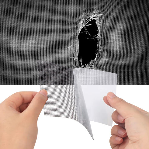 24 Pcs Window Screen Repair Kit, 5 x 7 Inch Screen Repair Tape, Self Adhesive Screen Repair Patch Fiberglass Replacement Screens for Window Screen...