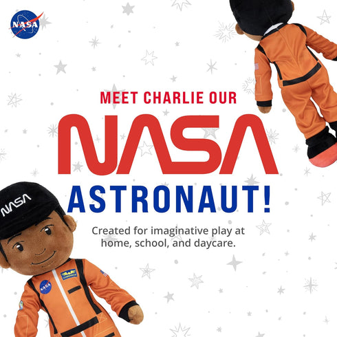 Playtime by Eimmie 14” Charlie NASA Doll - Soft Baby Doll - Plush Rag Dolls for 2 Year Old Girls & Boys Toddler & Infants - Astronaut Plush Washab...