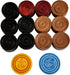 Professional Carrom Board Game International Champion Wooden 8mm Coins, Set of 24 Coins with 2 Striker Included...