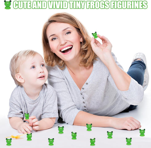 50 PCS Mini Frogs Garden Decor Tiny Plastic Frogs Miniature Resin Frog Figurines for Fairy Garden Miniature Moss Landscape Decoration (0.47 x 0.59...