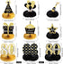 Outus 8 Pcs 80th Birthday Table Decorations for Men and Women Happy 80th Honeycomb Centerpieces Black Gold Cheers to 80 Years Decor 1945 Tables To...