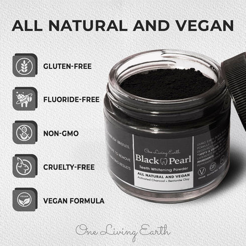 Activated Charcoal Powder with Bamboo Toothbrush for Teeth Whitening | Made in USA | Teeth Stain Remover | Safe for Gums & Enamel | Natural Toothp...