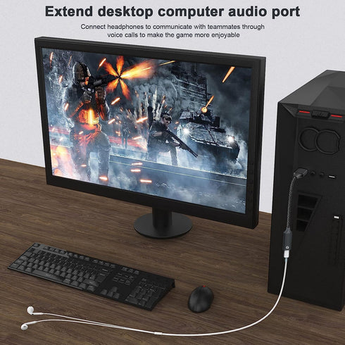 USB A to Lightning Female Audio Adapter, External Sound Card USB-A to Female Lightning Adapter HiFi Audio Headphones Converter Fit with USB A MacB...