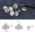 20 Sets of Black 17mm Jeans Button Pins, Waistband Jeans Buttons, No Sewing or Tools Required, Instant Replacement Snap Button Trouser Buttons, Re...