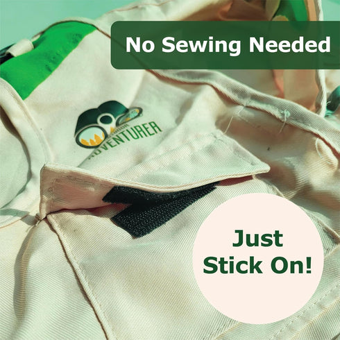 (4x6 Inch, 8 Sets) Stick On for Fabric, No Sew Sticky Back Patches for Clothes, Curtains - Double Sided Hook and Loop Tape Strips with Adhesive fo...