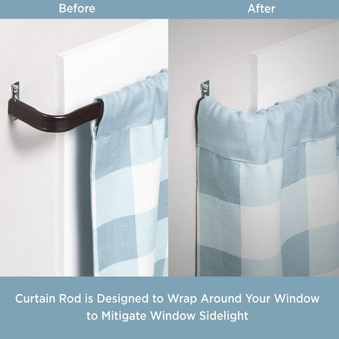 Kenney 514 Single Curtain Rod, 28 to 48-Inch, Espresso...