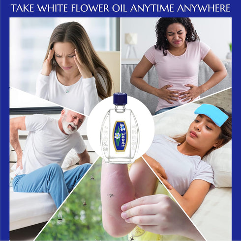 White Flower External Analgesic Balm Oil Pain Relief Oil 20ml/ 0.676fl Oz, Authentic US Import (1 Pack)...