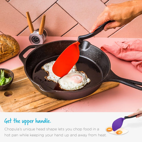 Dreamfarm Chopula Non-Stick-Safe Super-Flexible Sit-Up Spatula with Strong Flat Edge to Separate Food - 12" Dreamfarm Blue...