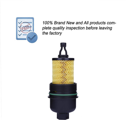 ONER Oil Filter and Oil Filter Housing Cap Assembly, Fit for 2014-2019 Maserati Ghibli V6 3.0L,2014-2019 Maserati Quattroporte V6 3.0L,2017-2019 M...
