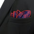SHLAX&WING Paisley Blue Burgundy Red Pocket Square Mens Ties Silk Hanky...